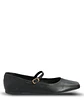 Ballerina Cuero Mujer Lovere Negro - Miniatura 1