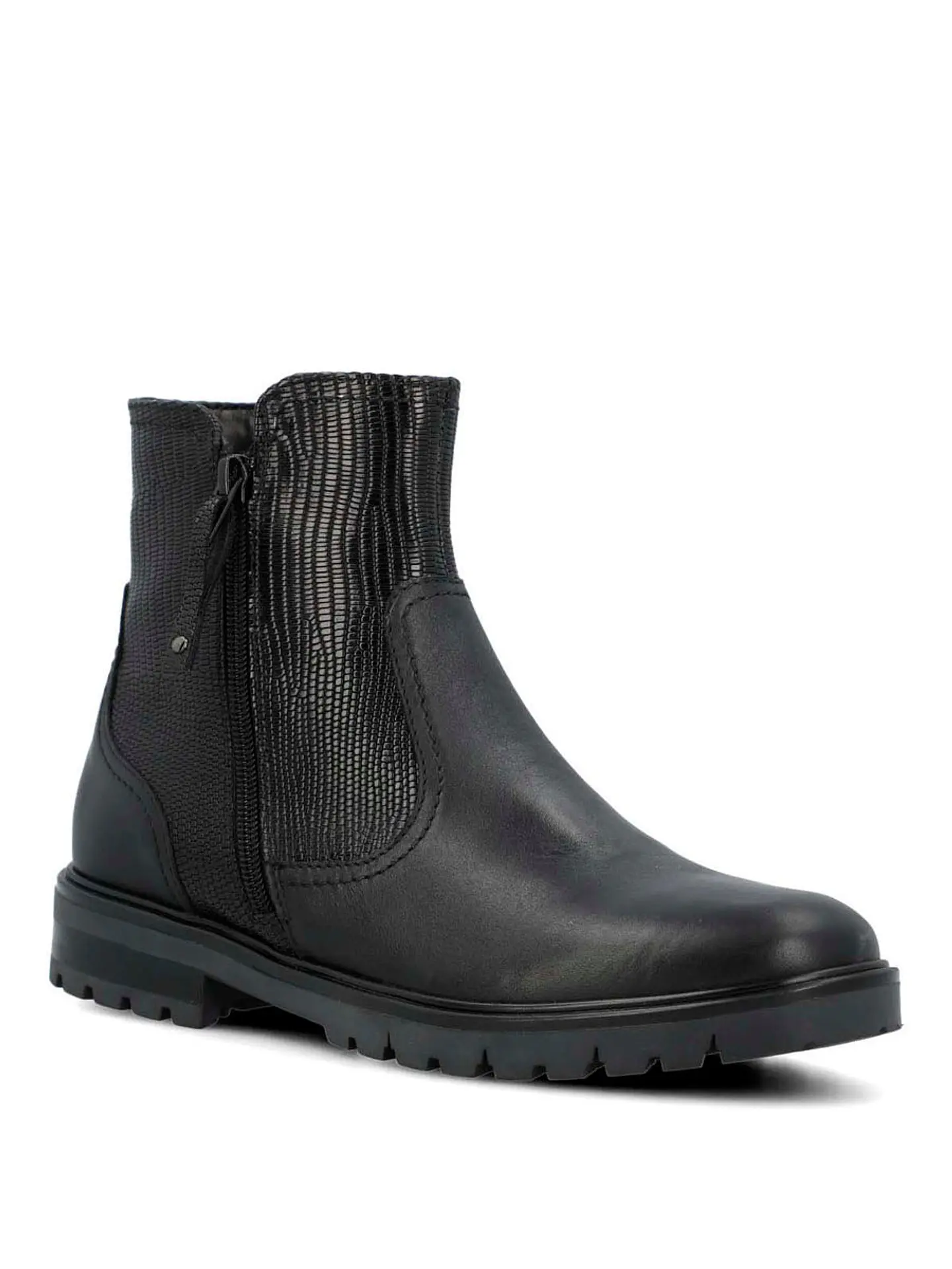 Botin Cuero Mujer Briller Negro 2