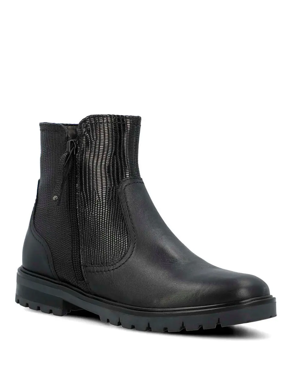 Botin Cuero Mujer Briller Negro 2