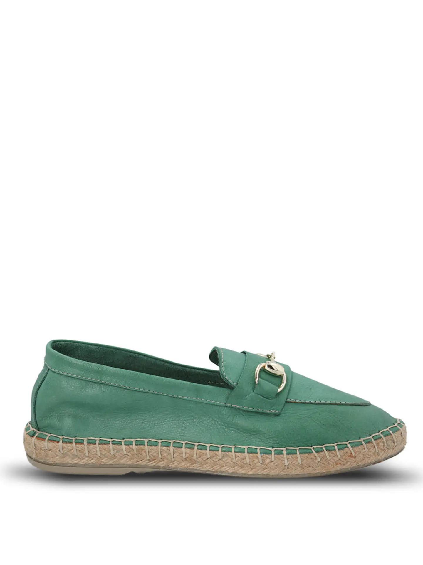Alpargata Cuero Mujer Edola Verde 1