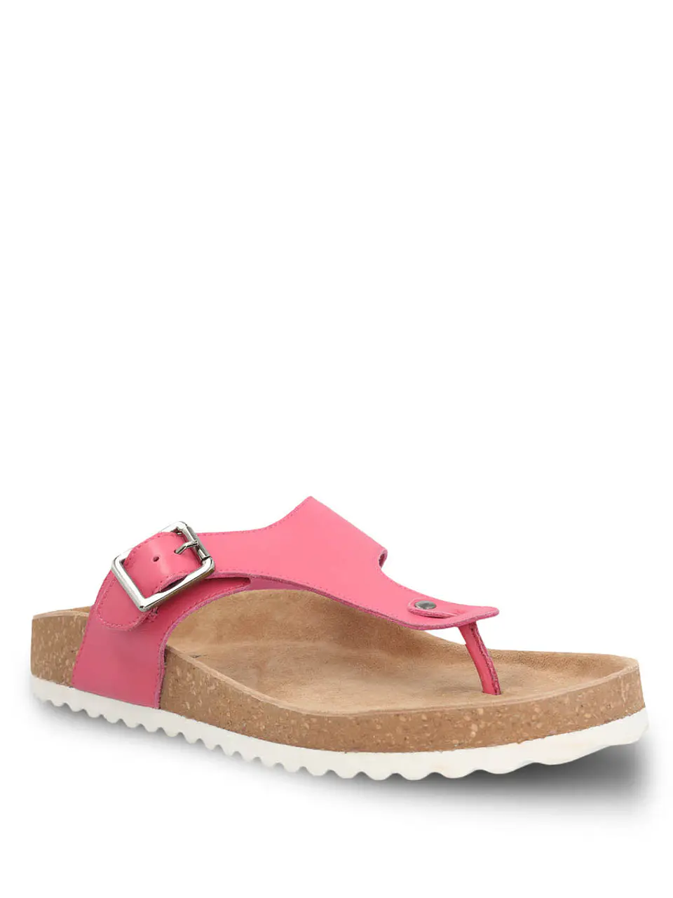 Sandalia Cuero Mujer Davos Fucsia 2