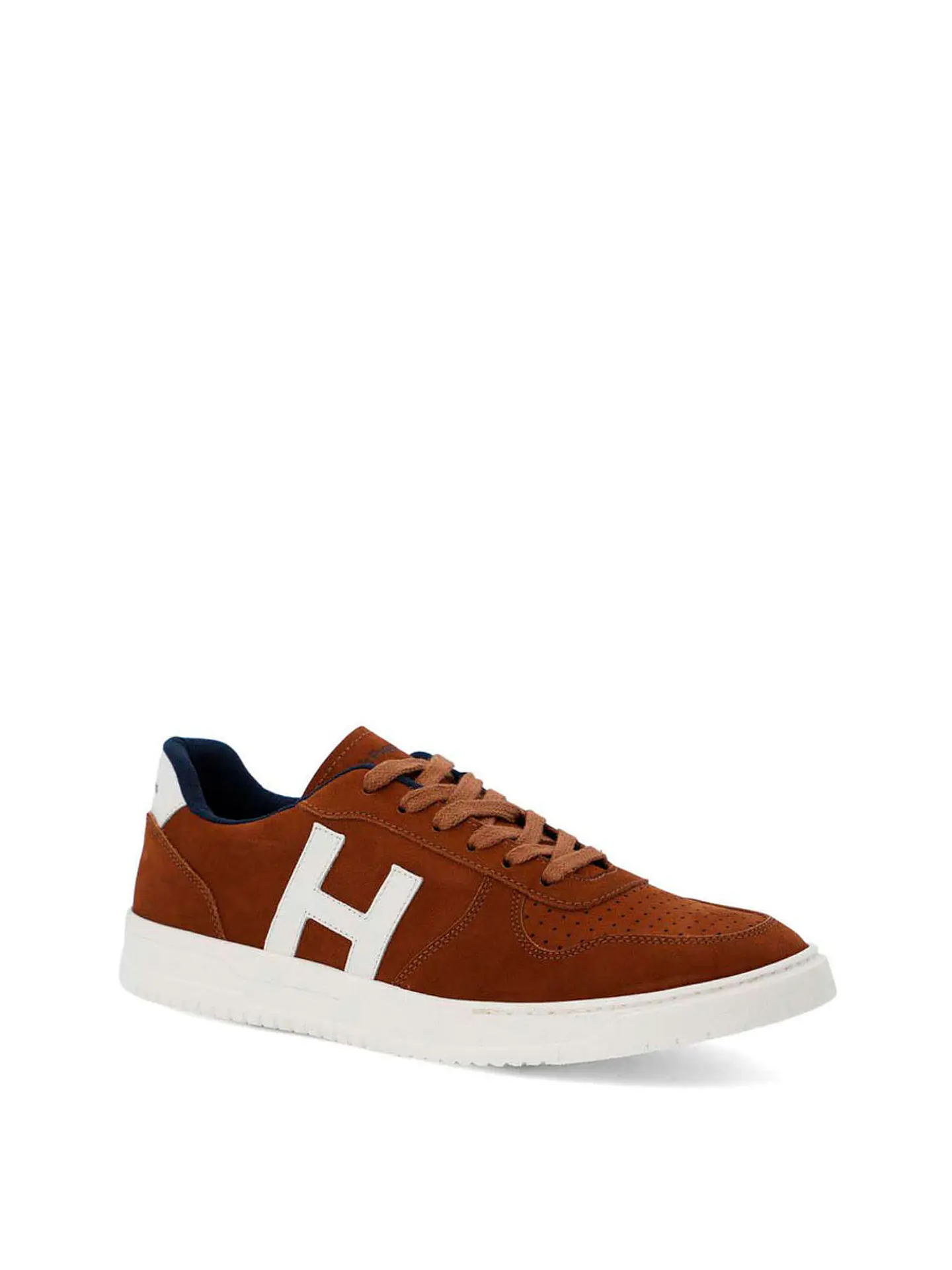 Zapatilla Cuero Hombre Philippe Café 2
