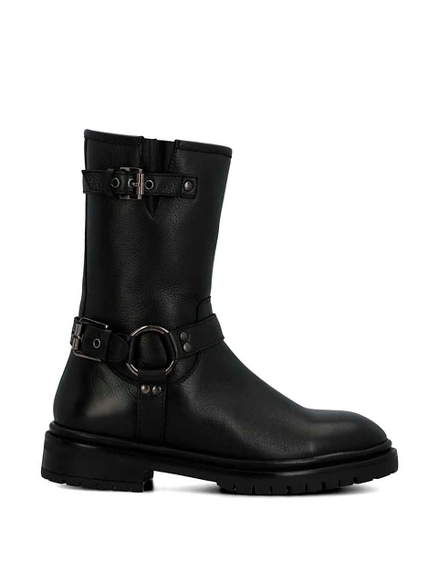 Bota Cuero Mujer Ribek Negra
