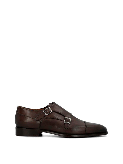 Zapato Italiano Cuero Hombre Macelli Café