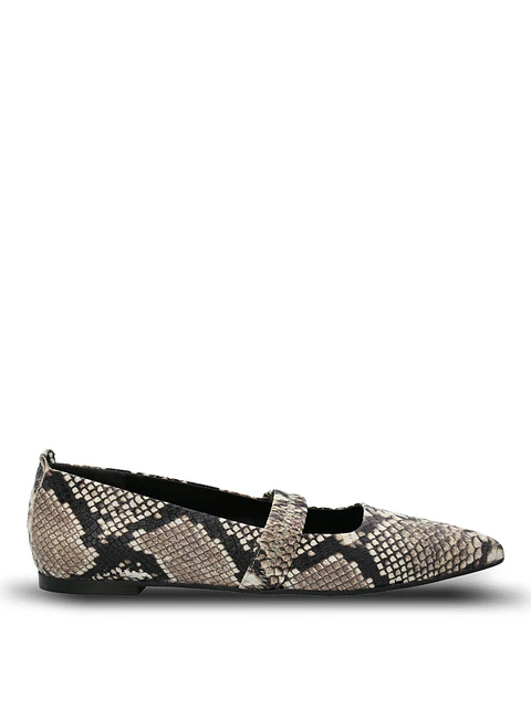 Ballerina Cuero Mujer Zander Reptil