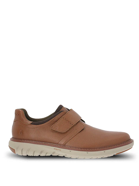 Zapato Cuero Hombre Smart Velcro Café Claro