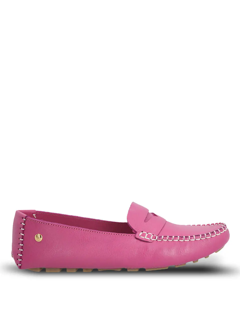 Mocasin Cuero Mujer Domaso Fucsia 1