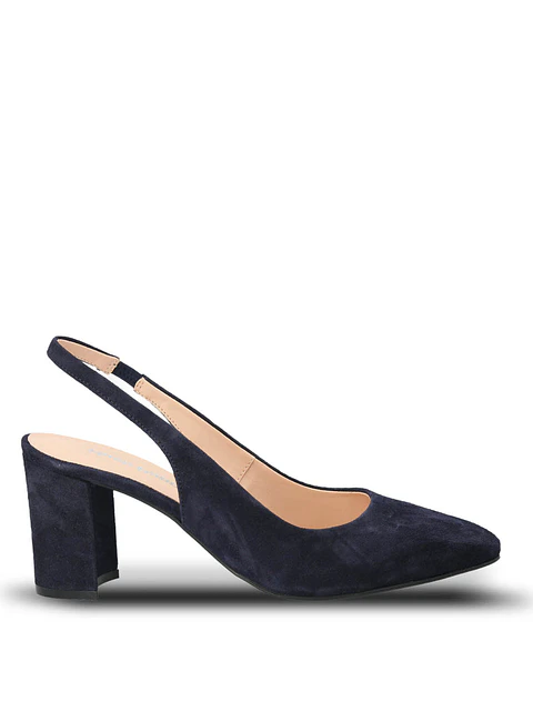 Zapato Vestir Cuero Mujer Temu Azul Oscuro