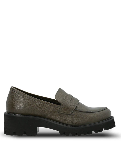 Mocasin Cuero Mujer Sophie Verde