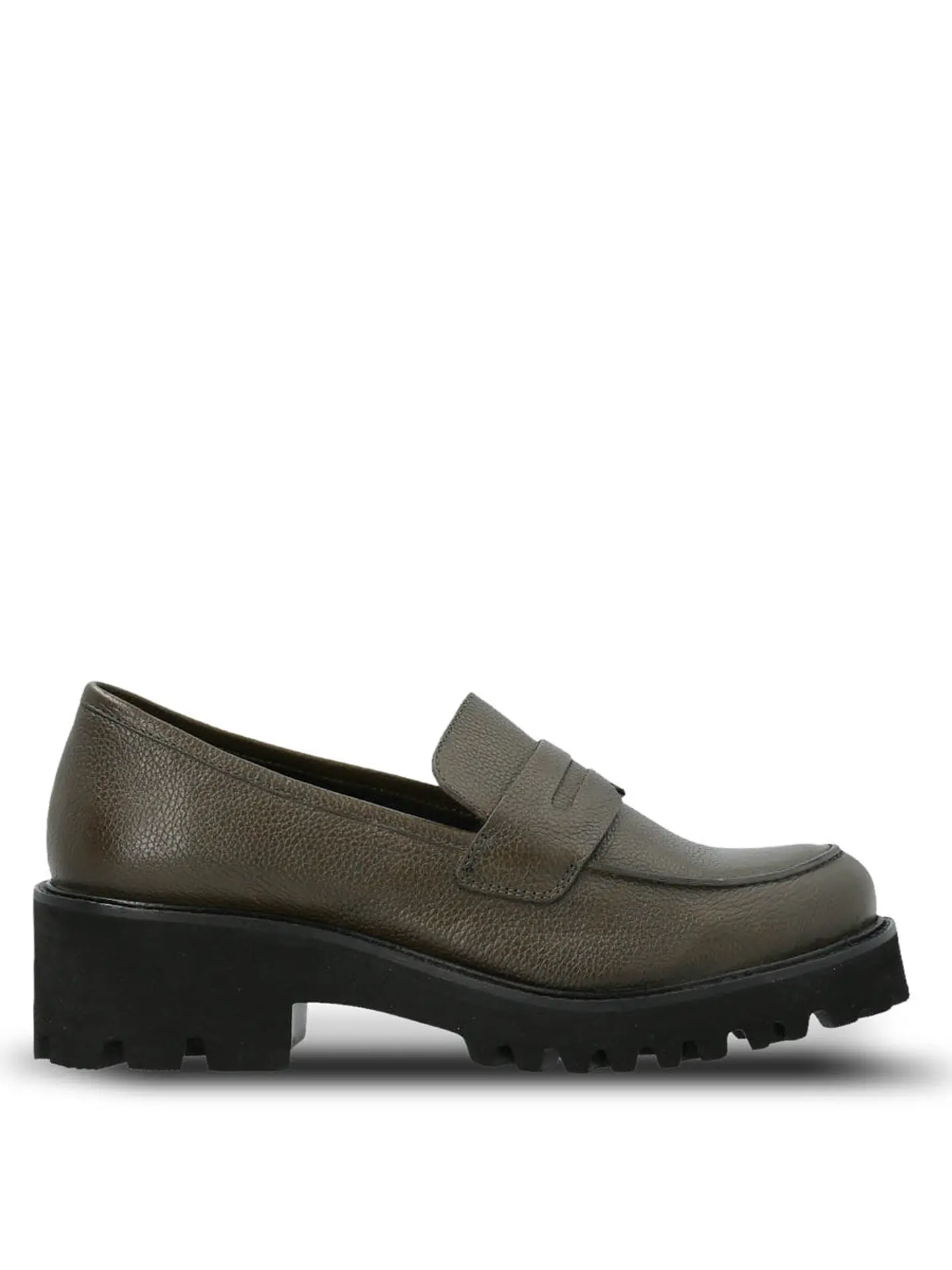 Mocasin Cuero Mujer Sophie Verde 1