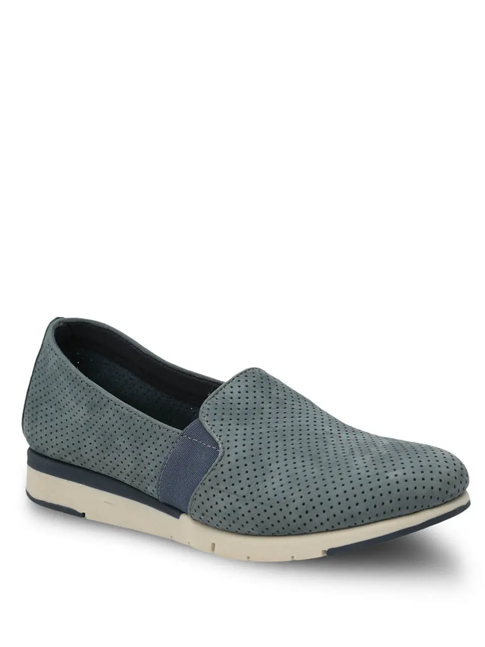Slip On Cuero Fast Action Azul 2