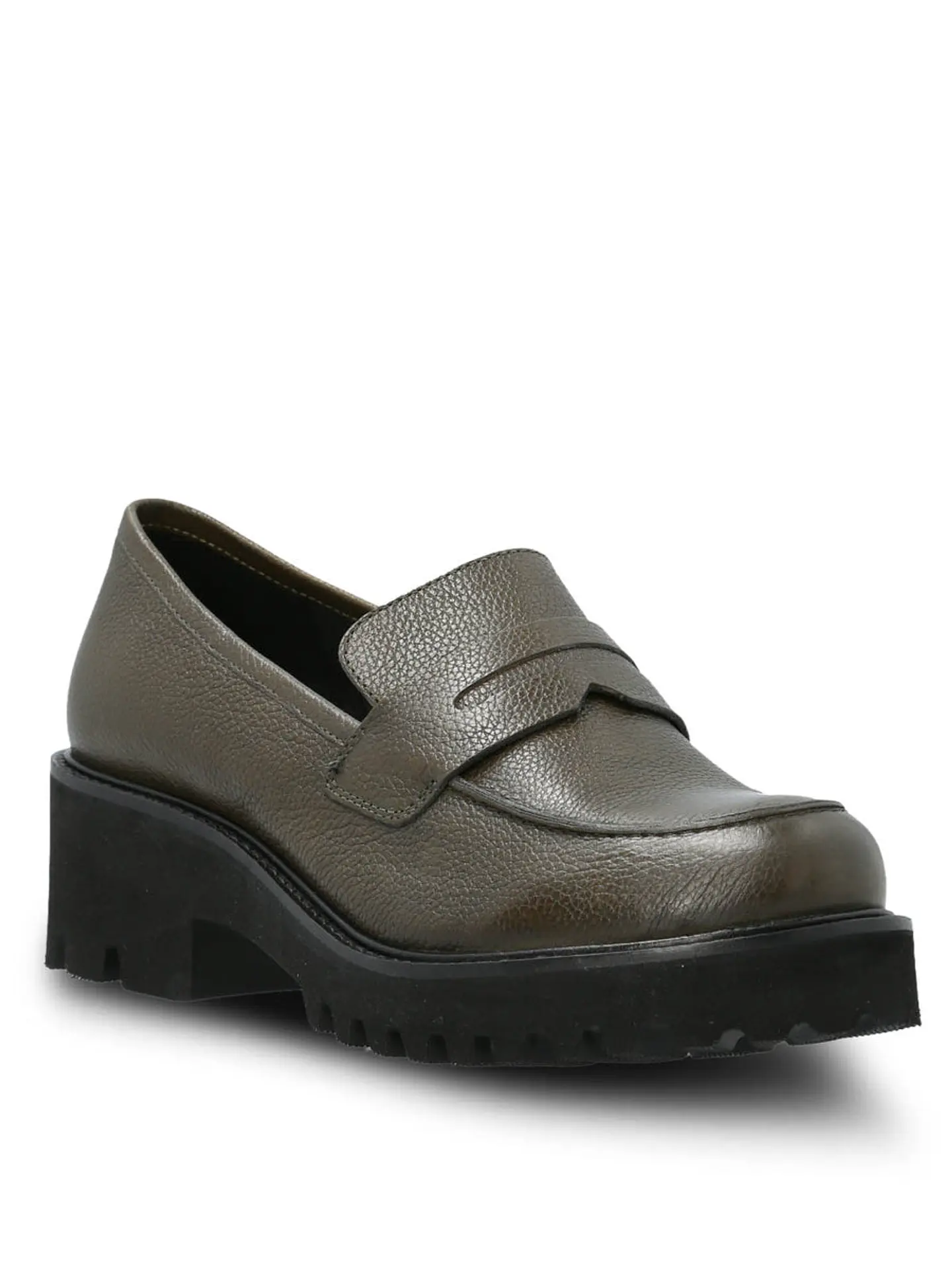Mocasin Cuero Mujer Sophie Verde 2