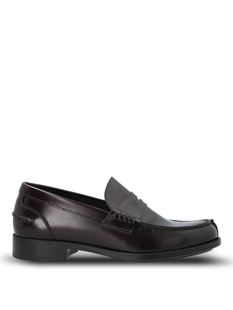 Mocasin Mujer Italiano Cuero Rozato Burdeo 1