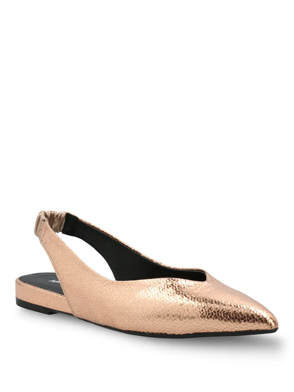 Ballerina Vestir Mujer Cuero Carmin Metalizada 2