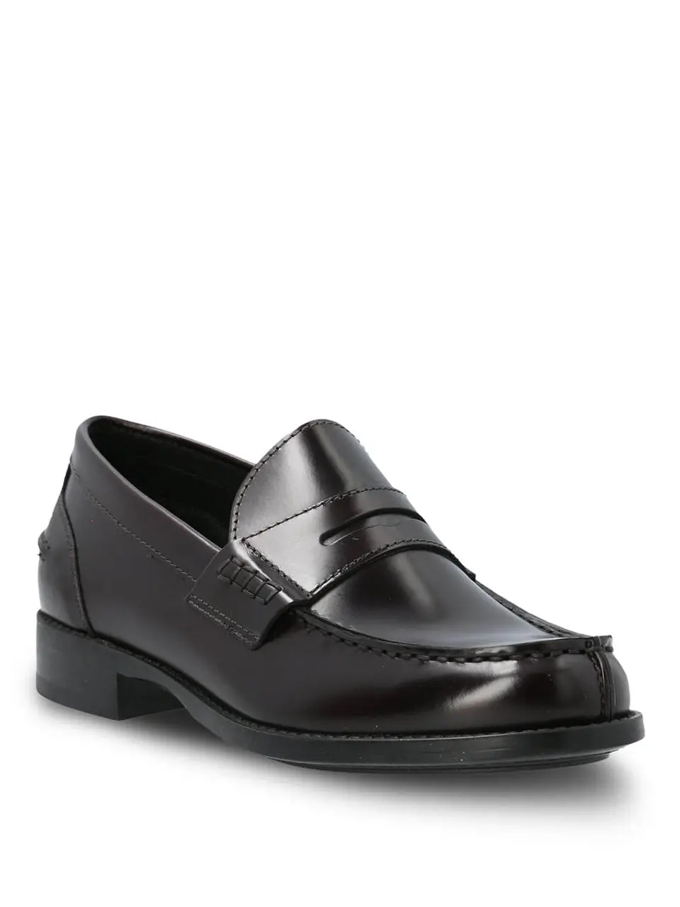 Mocasin Mujer Italiano Cuero Rozato Burdeo 2