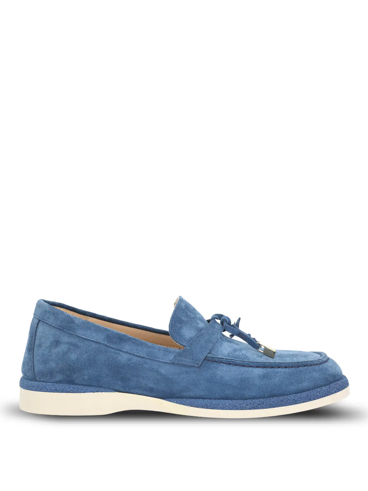 Mocasin Mujer Cuero Margott Azul 1