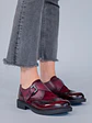 Zapato Italiano Cuero Mujer Tyloor Burdeo - Miniatura 2