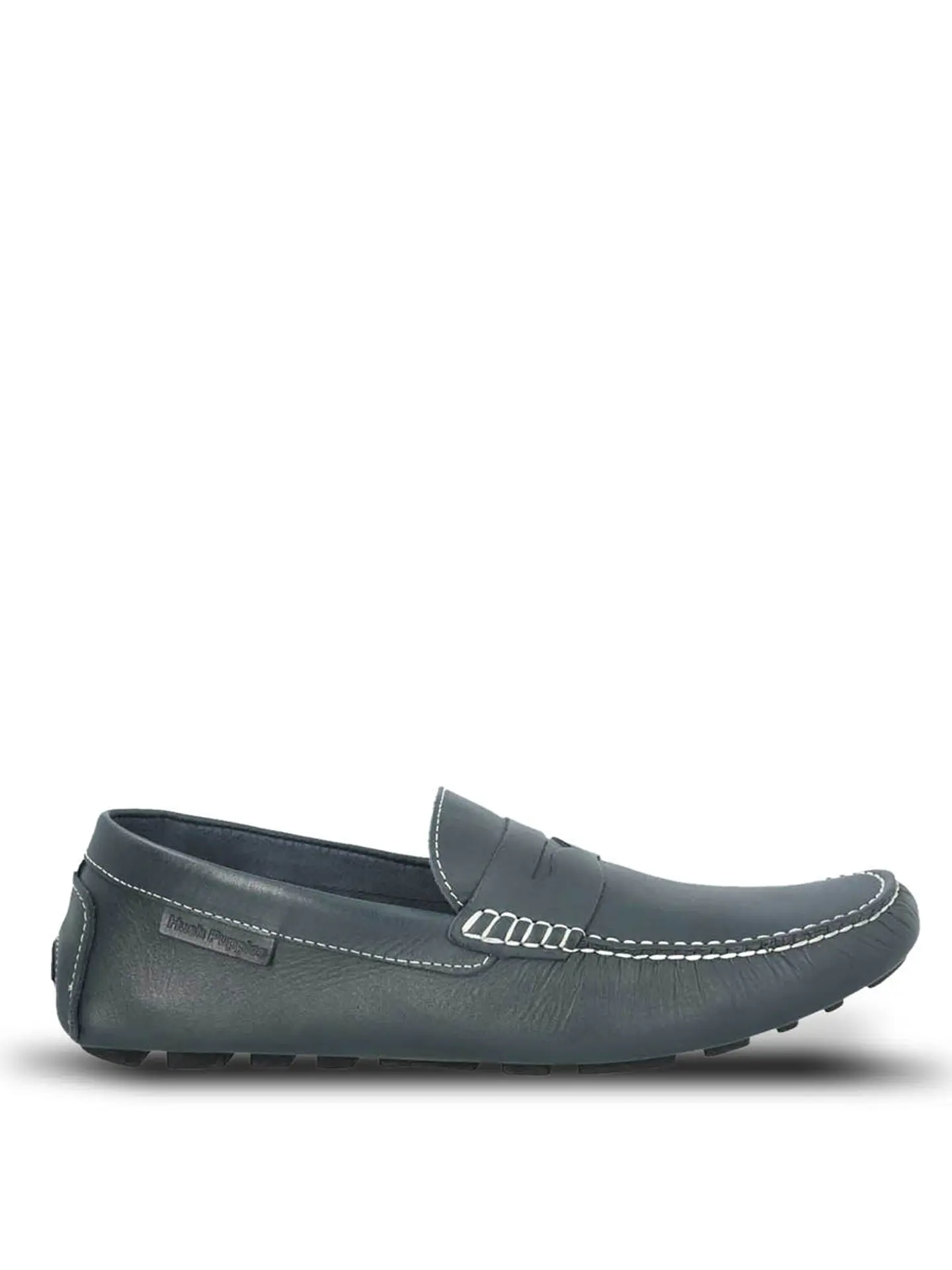 Mocasin Cuero Hombre Lotus Azul Oscuro 1
