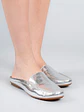 Mocasin Cuero Mujer Metalizado Cabris Gris - Miniatura 2