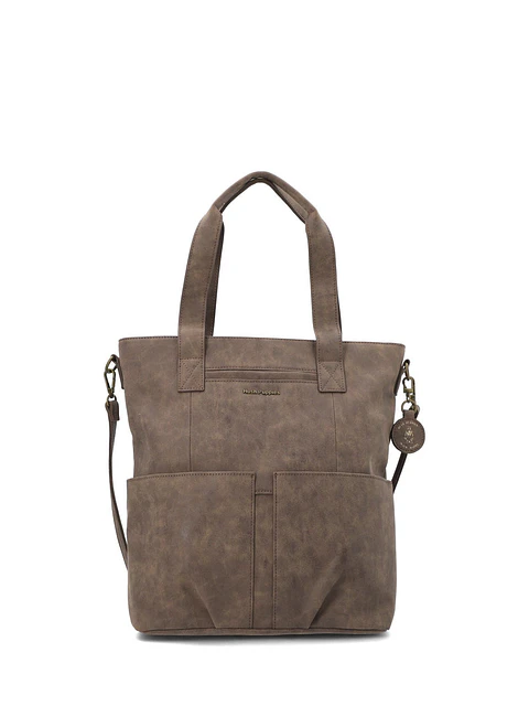 Cartera Ecocuero Mujer Denver Tote Café