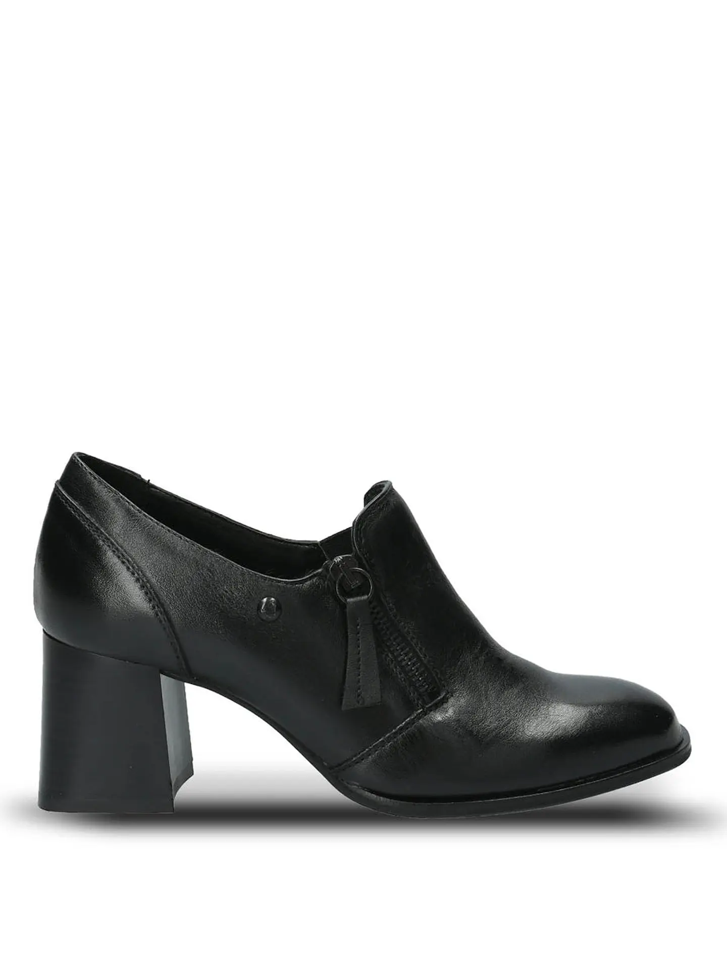 Zapato Cuero Mujer Pomell Negro 1