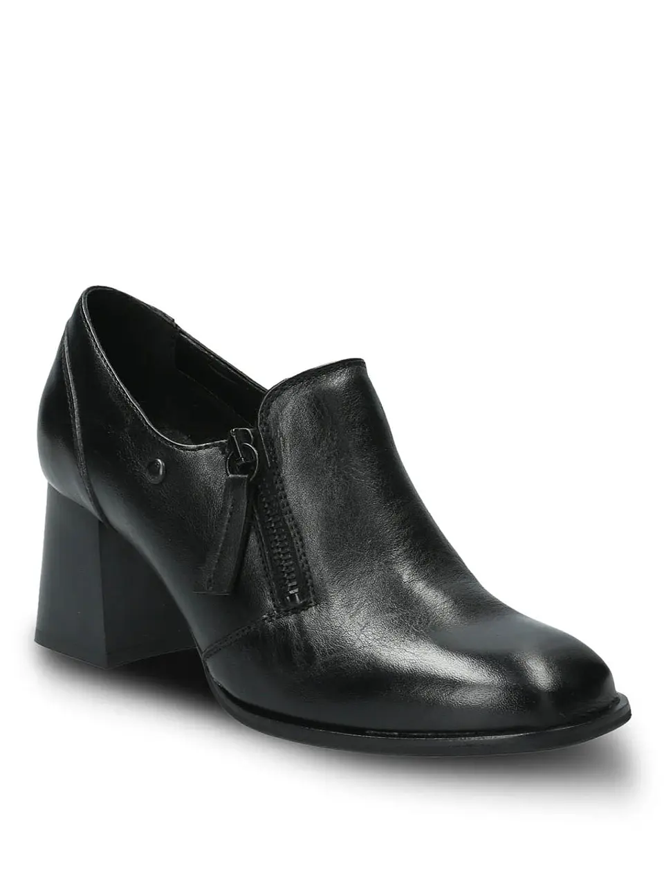 Zapato Cuero Mujer Pomell Negro 2