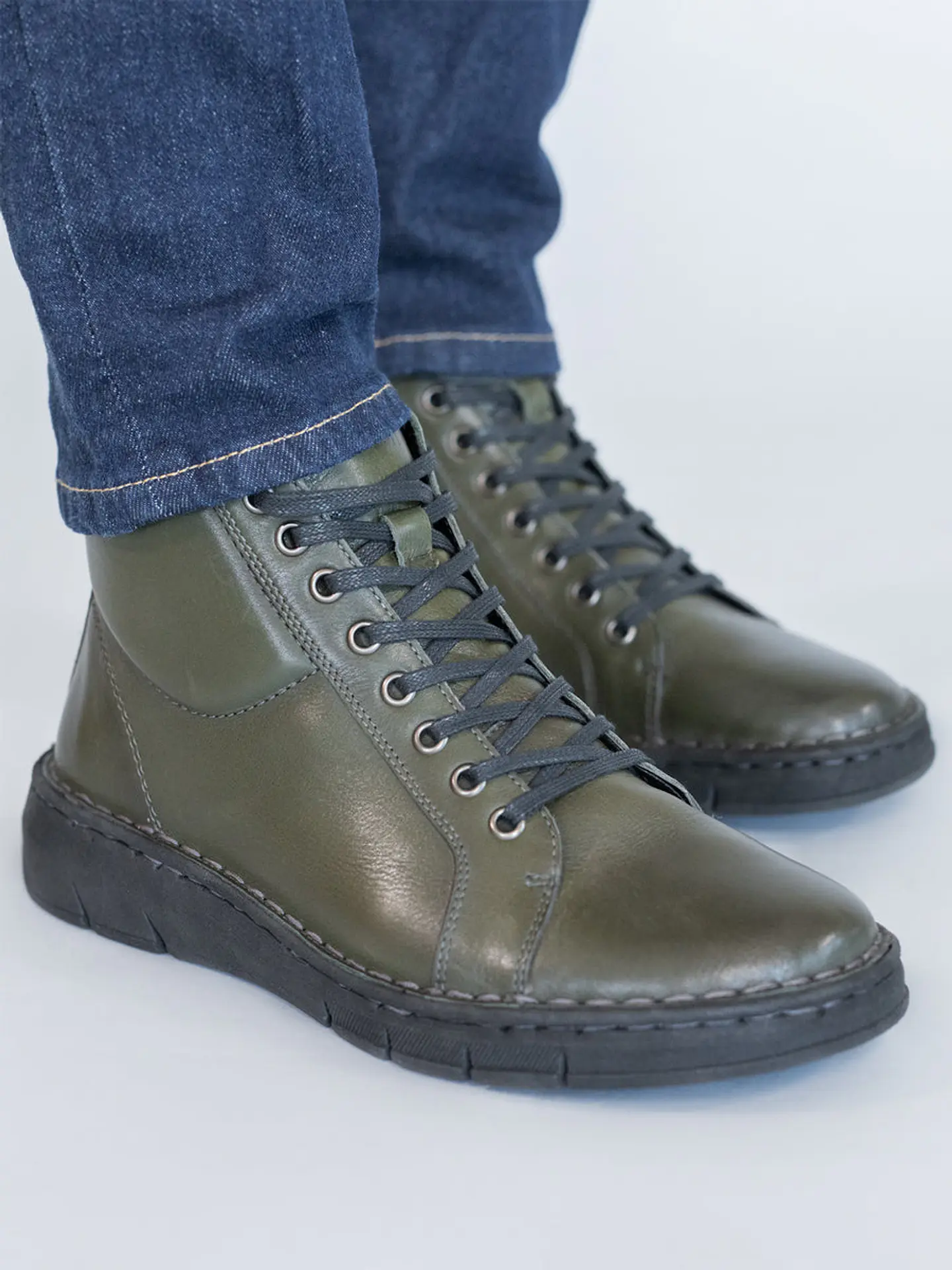 Botin Cuero Mujer Winnet Verde 2