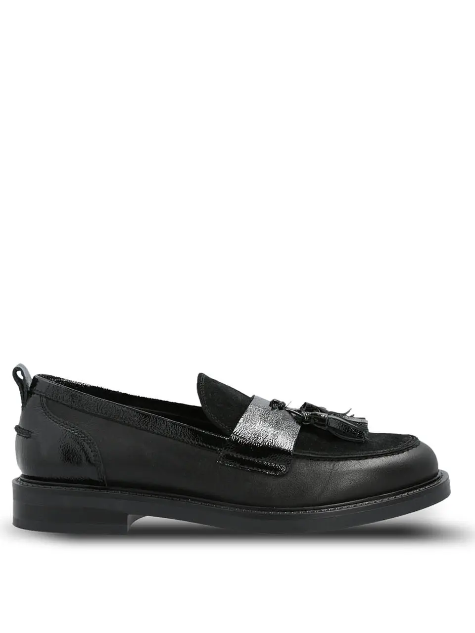 Mocasin Italiano Cuero Mujer Wyatt Negro 1