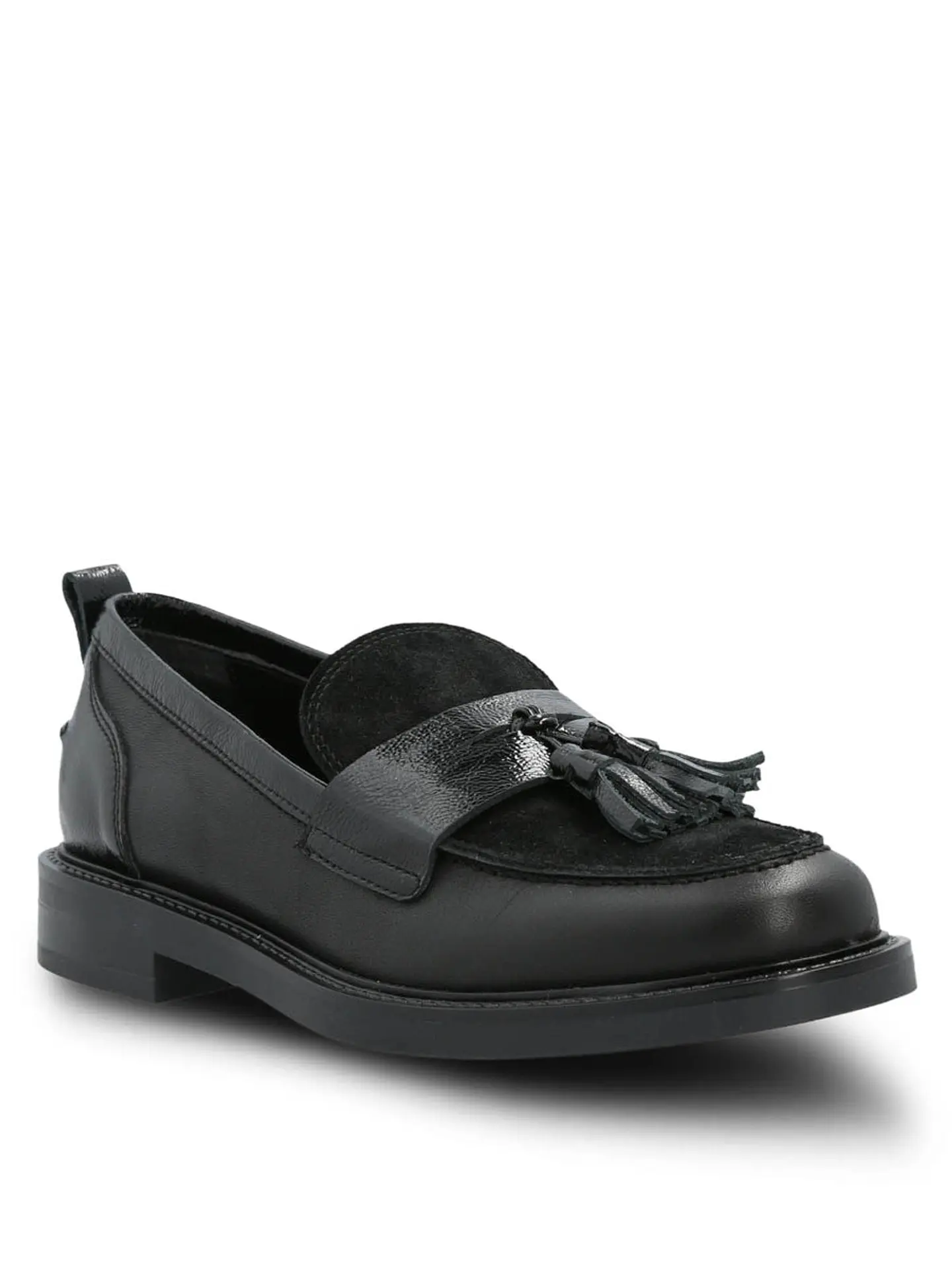 Mocasin Italiano Cuero Mujer Wyatt Negro 2