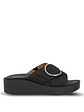 Sandalia Cuero Mujer Gise Negro - Miniatura 1