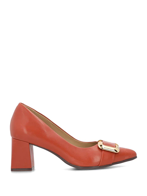 Zapato Mujer Helara Cuero Rojo
