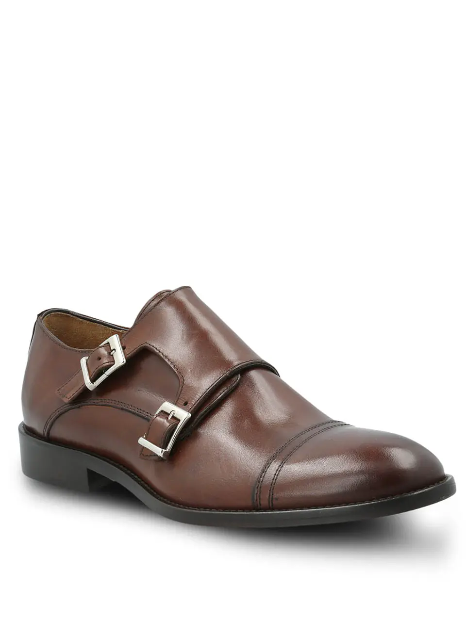 Zapato Cuero Hombre Italiano Battista Café 2