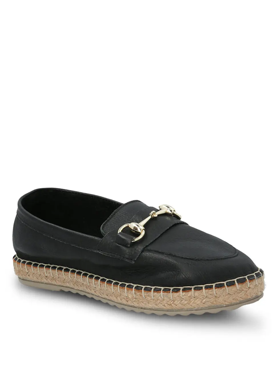 Alpargata Cuero Mujer Edola Negro 2