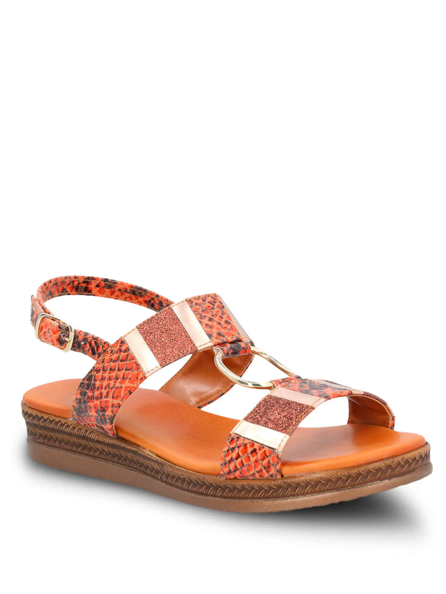 Sandalia Mujer Aurora Naranja 1