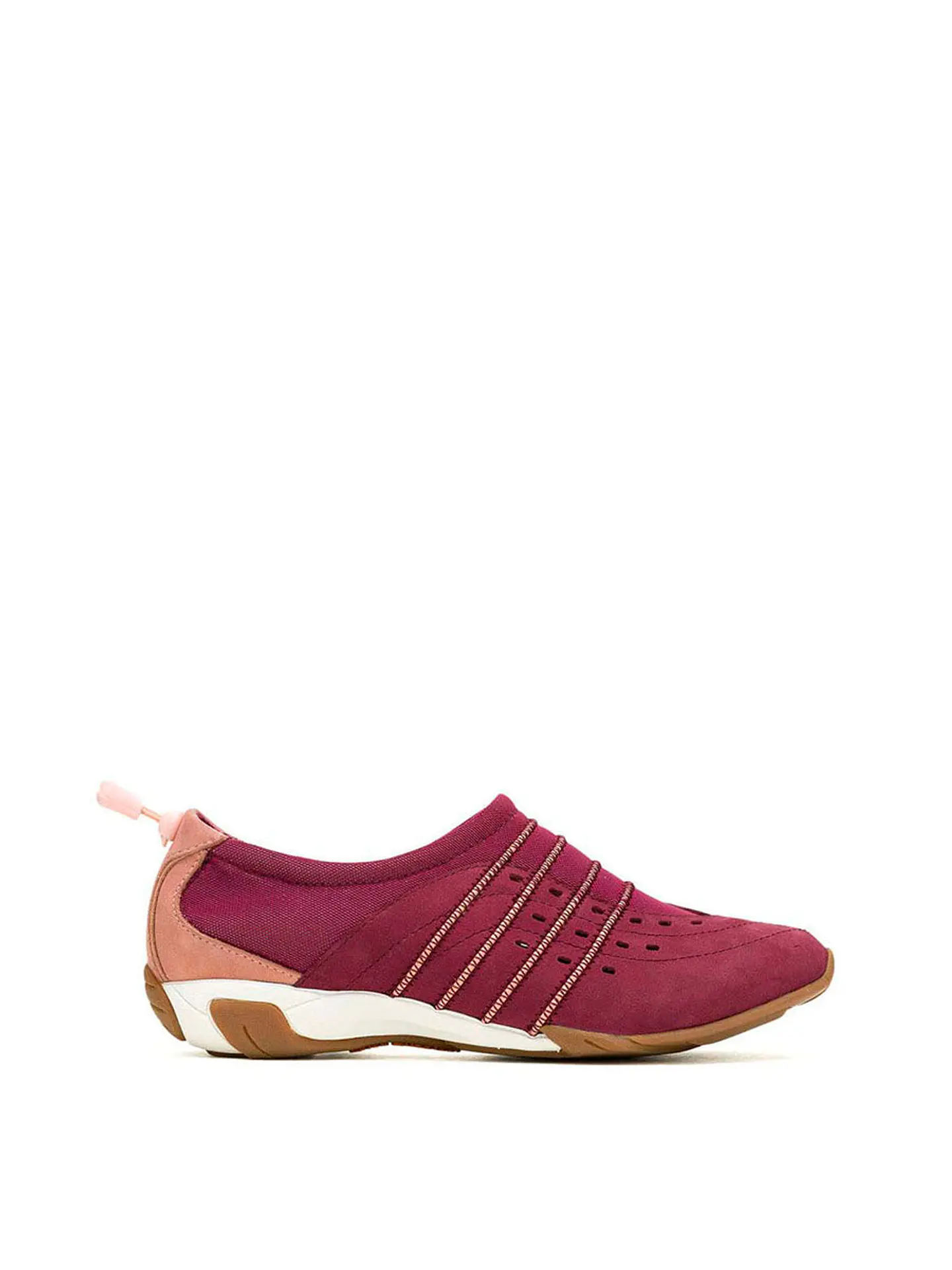 Zapatilla Cuero Mujer Energize Burdeo 1