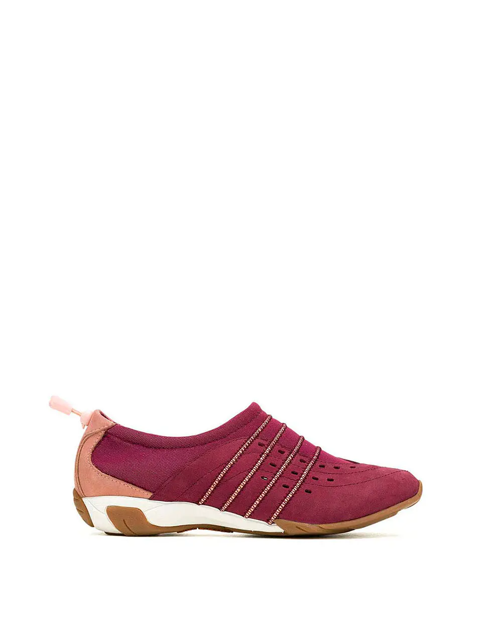 Zapatilla Cuero Mujer Energize Burdeo 1