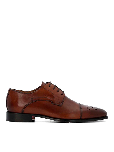 Zapato Italiano Cuero Luggi Café