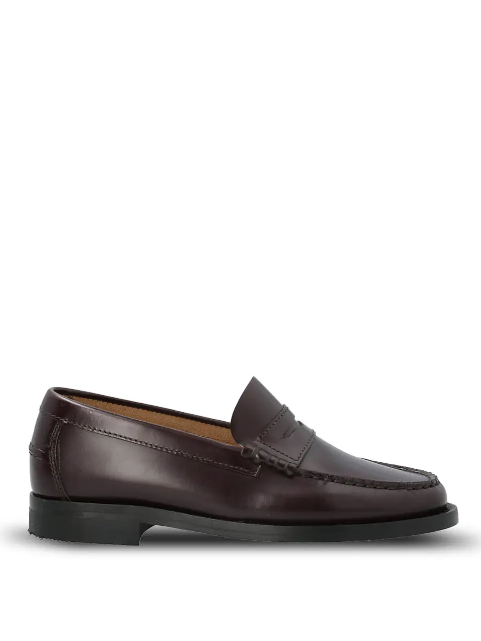Mocasin Mujer Italiano Cuero Madrini Burdeo 1