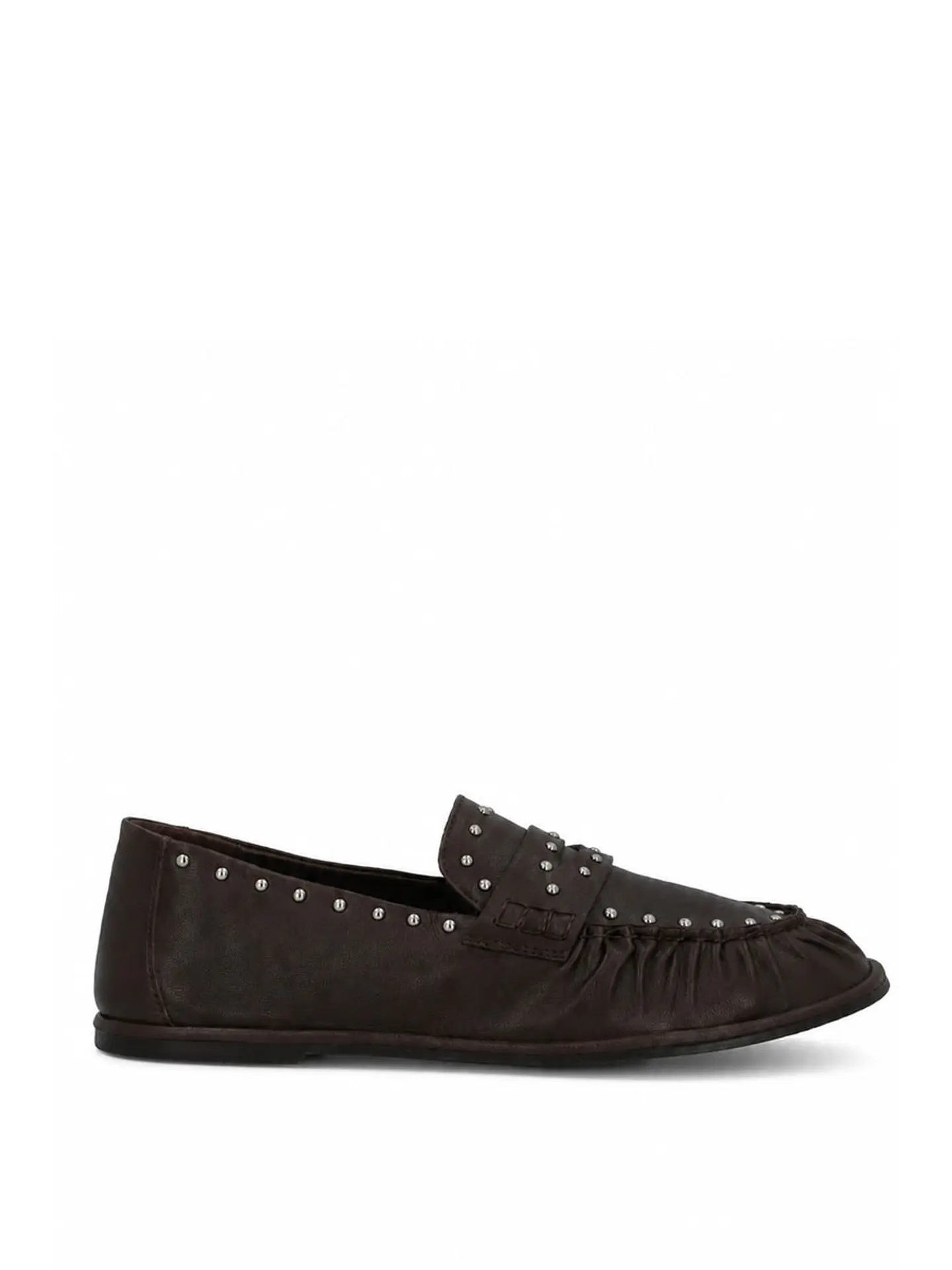 Mocasin Cuero Mujer Ninna Café 1