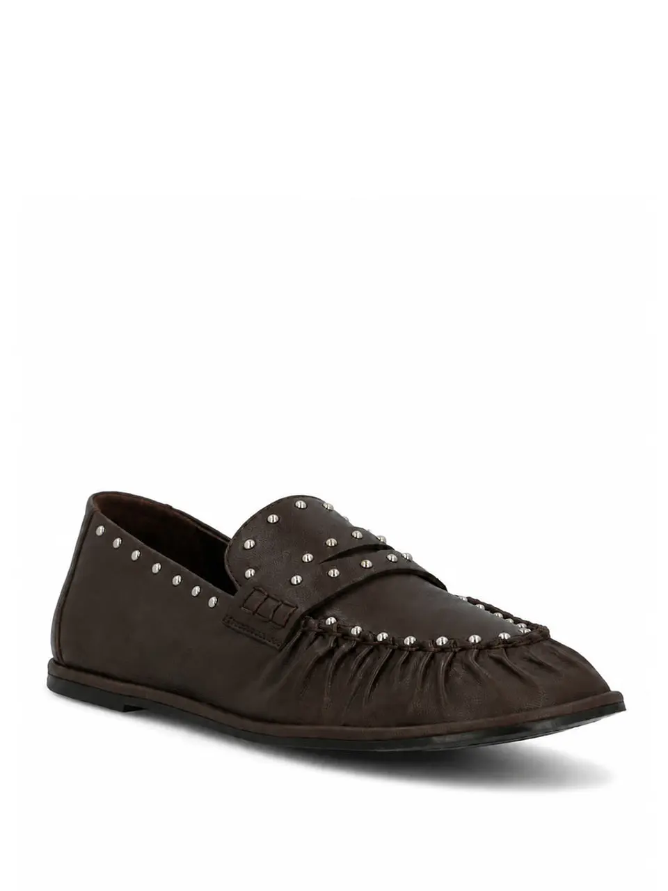 Mocasin Cuero Mujer Ninna Café 2