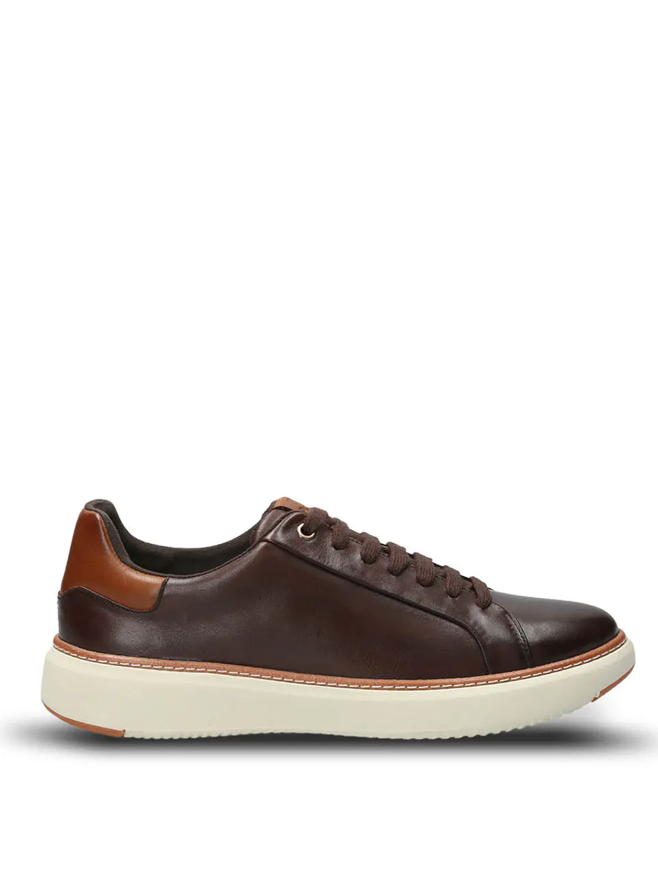 Zapatilla Cuero Hombre Force G Café 1