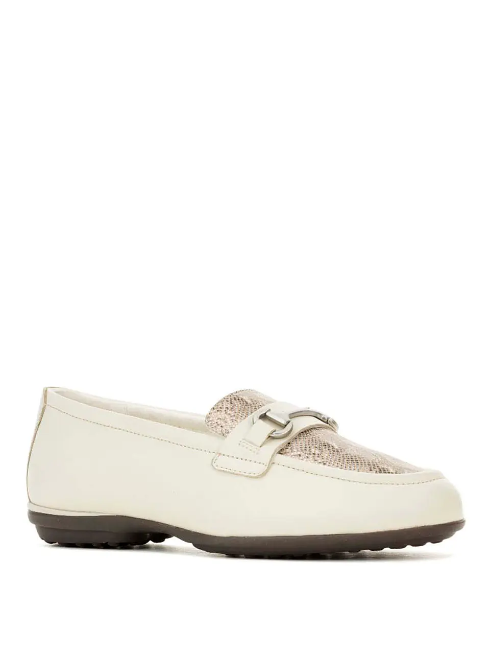 Mocasin Cuero Mujer Alice Bit Loafer Blanco 2