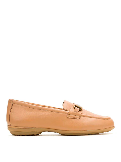 Mocasin Cuero Mujer Alice Bit Loafer Café