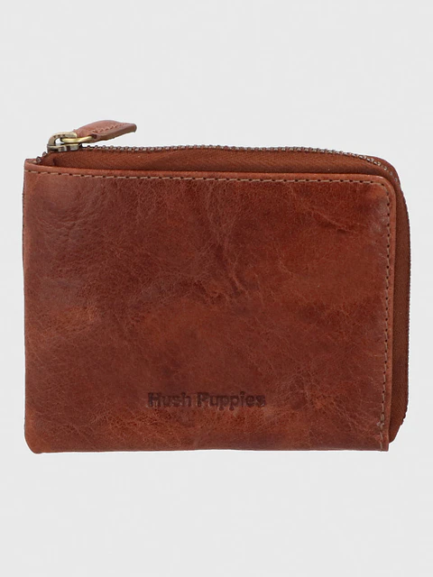 Billetera Cuero Unisex Vn Frank Coin Café