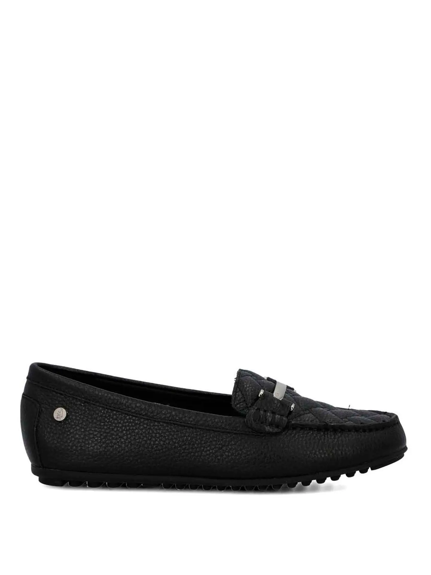 Mocasin Cuero Mujer Silvia Negro 1