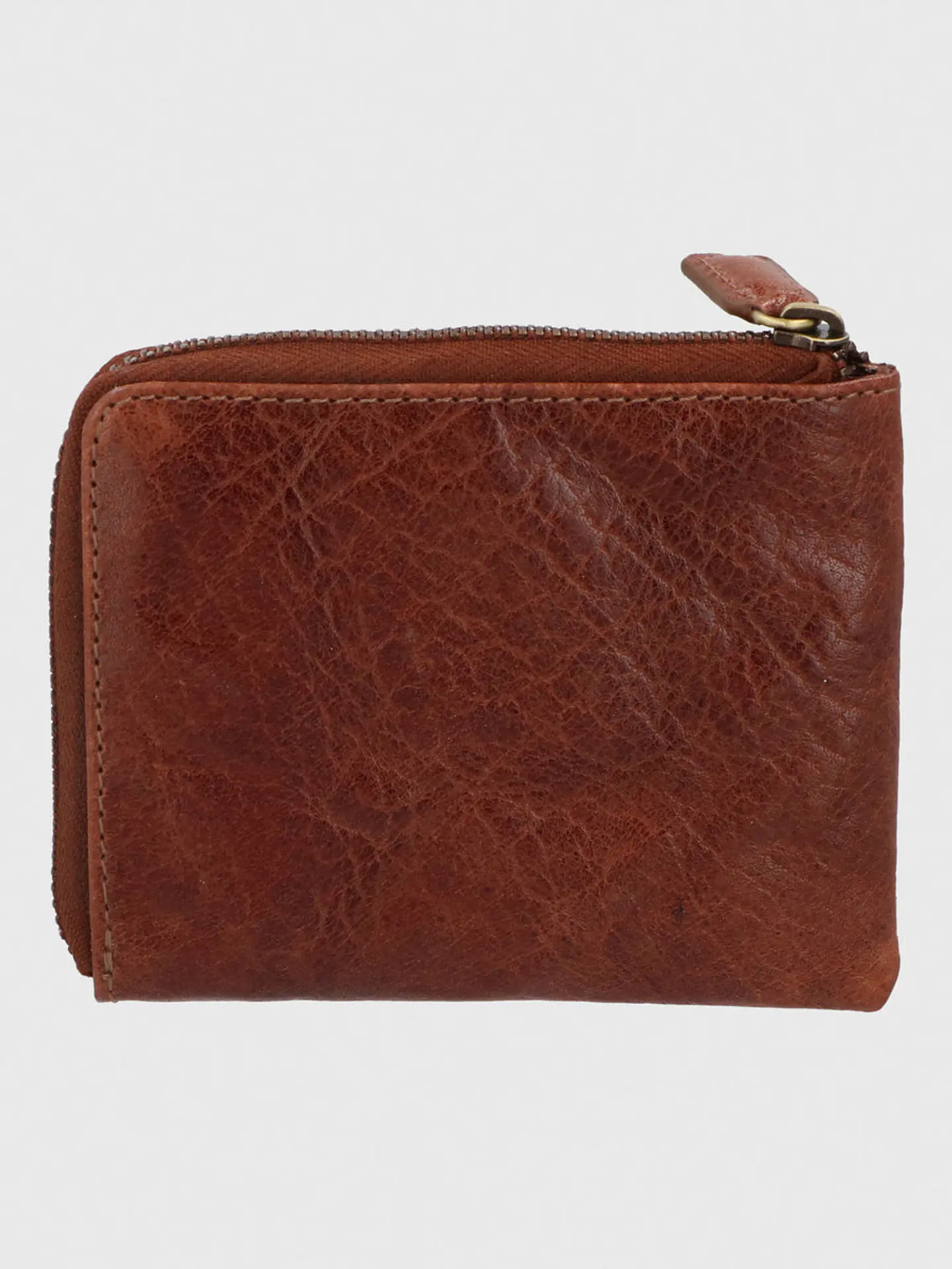 Billetera Cuero Unisex Vn Frank Coin Café 2