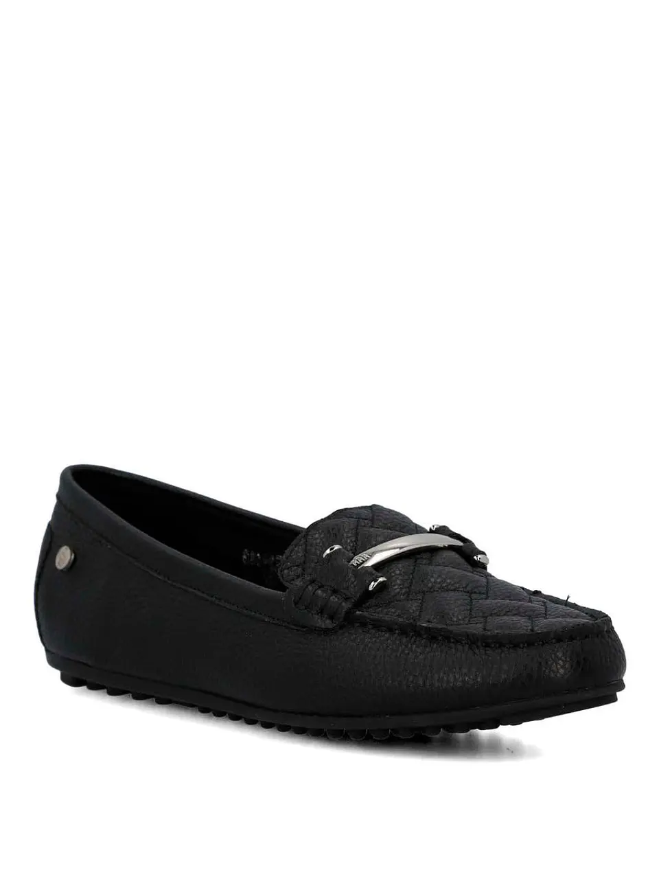 Mocasin Cuero Mujer Silvia Negro 2