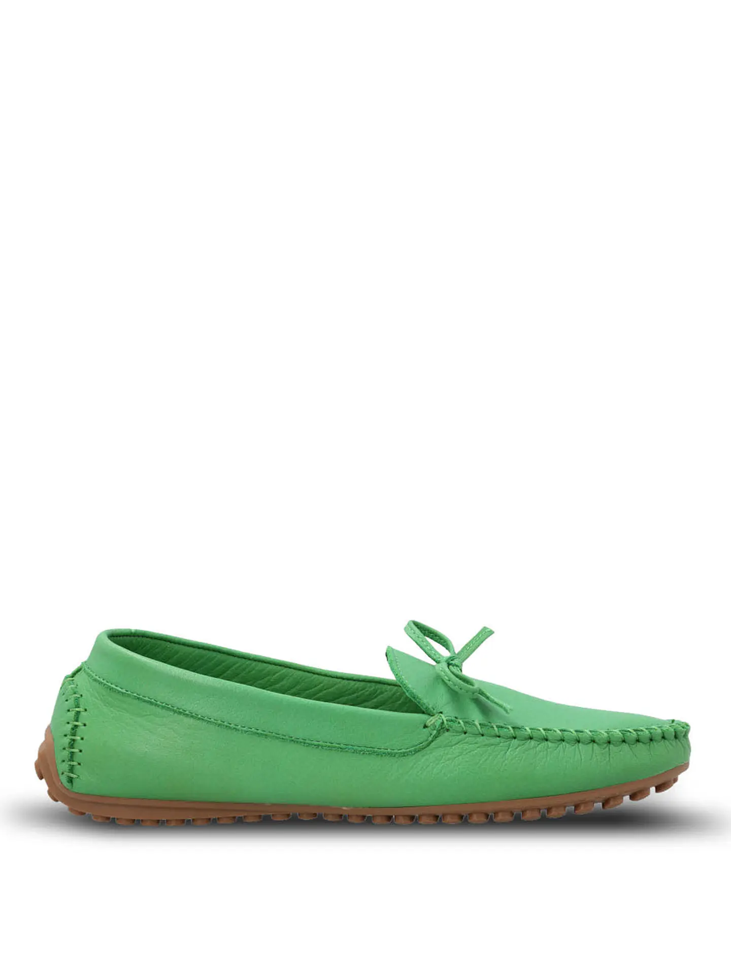 Mocasin Cuero Mujer Tado Verde 1