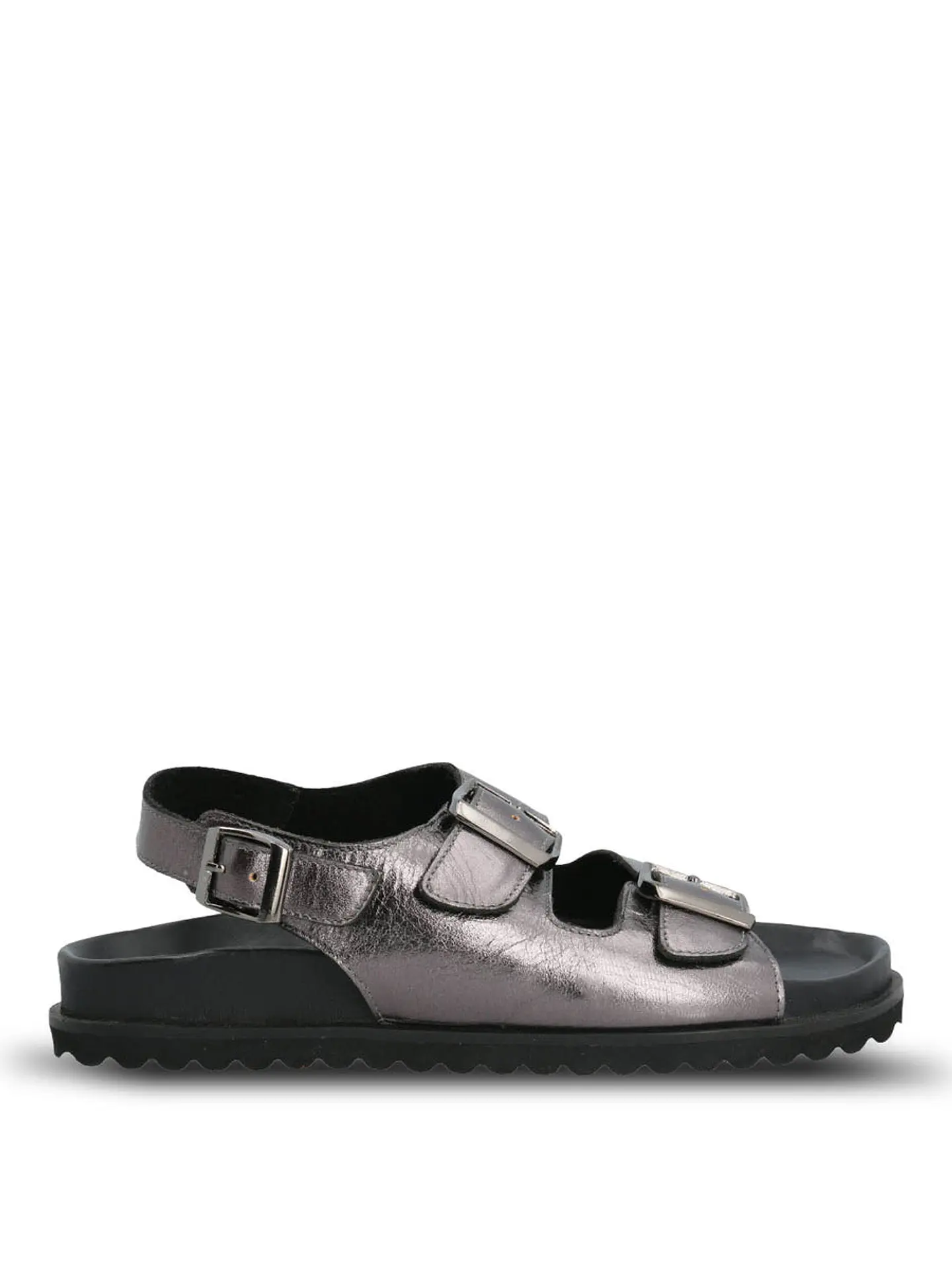 Sandalia Leather Mujer Bandol Metalizada 1