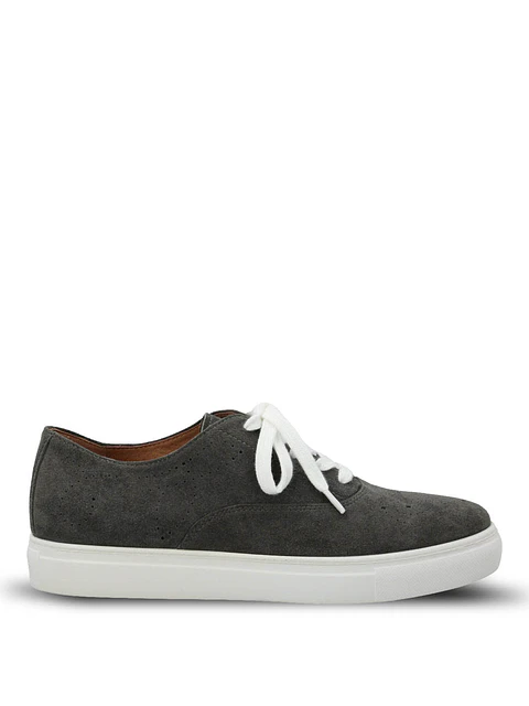 Zapatilla Cuero Mujer Wenx Gris